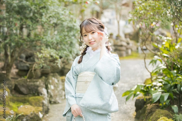 Obraz 浴衣女性ポートレート