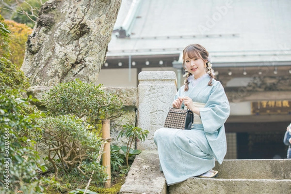 Obraz 浴衣女性ポートレート