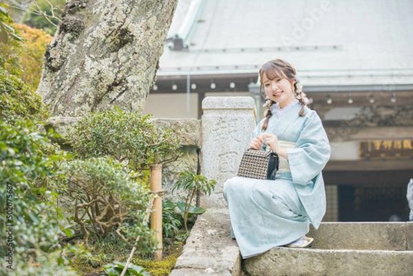 Obraz 浴衣女性ポートレート