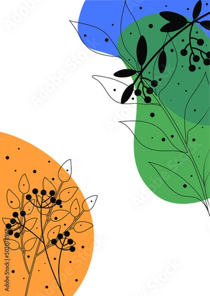 Fototapeta vector abstract floral background