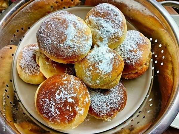 Obraz Delicious donuts with powdered sugar