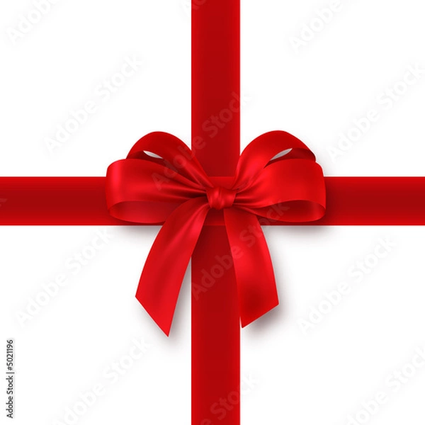 Obraz red gift, ribbon, bow
