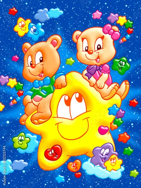 Obraz Cute and funny bears