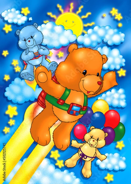 Obraz Cute and funny bears