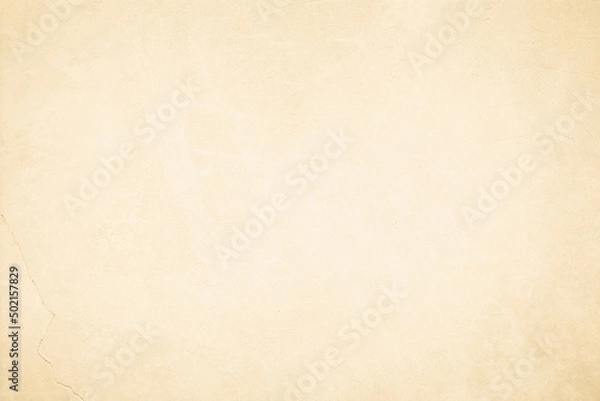 Fototapeta Old concrete wall texture background. Close up retro plain cream color cement material surface design element concept.