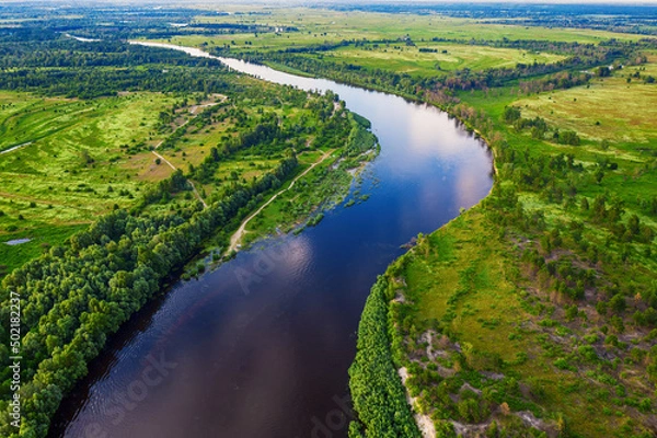 Fototapeta Rural summer sunset