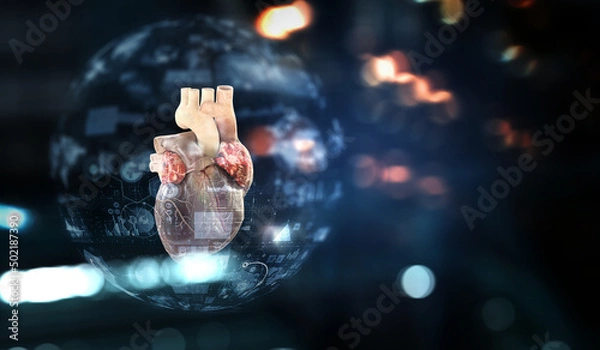 Fototapeta Moderm medicine. Cardiology . Mixed media
