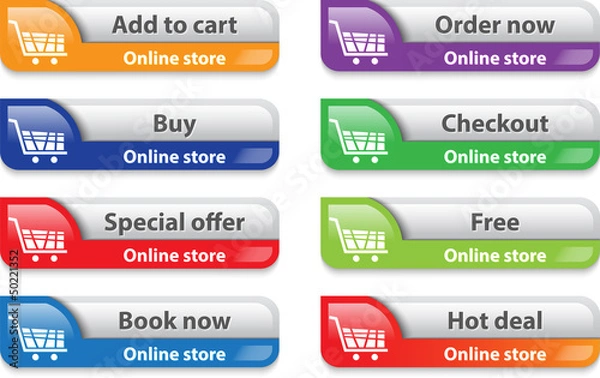 Fototapeta Online store/shop web interface elements