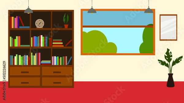 Obraz living room background, vector illustration.