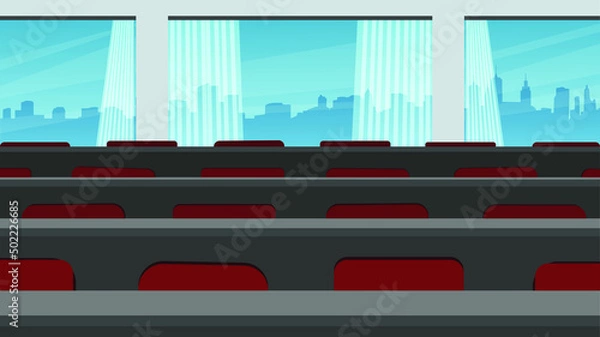 Obraz auditorium interior background, vector illustration.