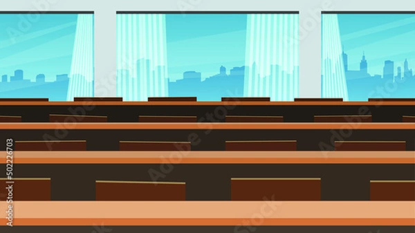 Obraz auditorium interior background, vector illustration.