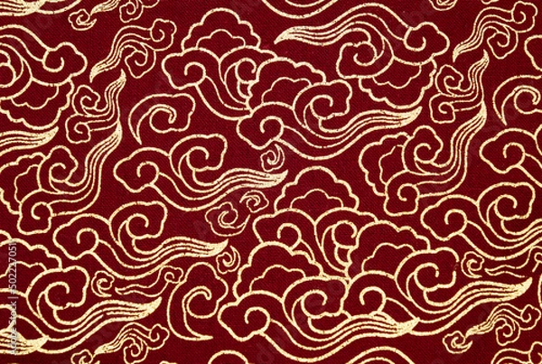 Fototapeta Colorful auspicious fabric pattern for backgrounds and decorations.
