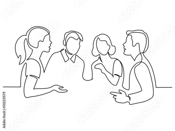 Obraz Group of people discuss ideas