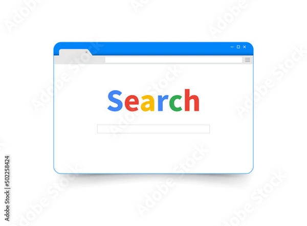 Fototapeta Search Engine Page Window Vector Illustration