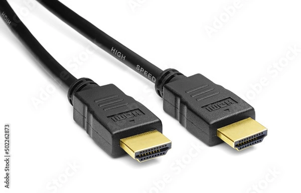 Obraz HDMI cable isolated on white background