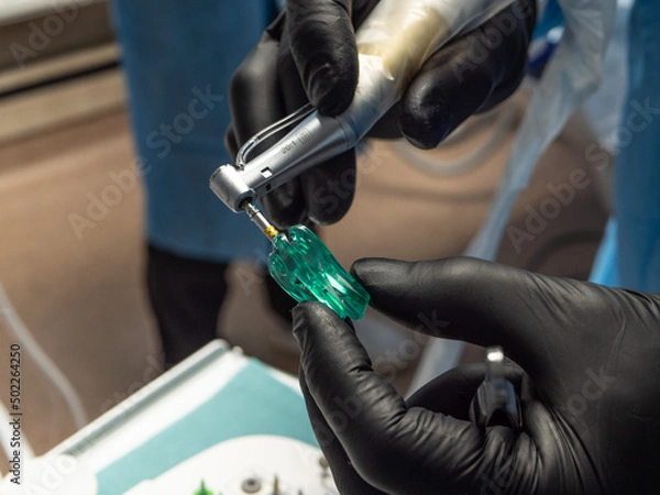 Fototapeta Preparation for the installation of an implant in dentistry