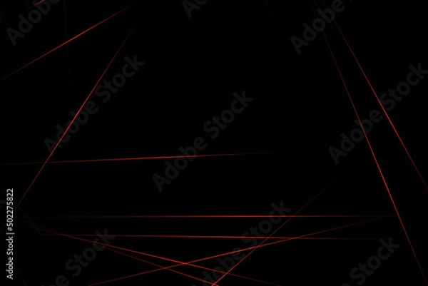 Fototapeta Abstract black with red lines, triangles background modern design. Vector illustration EPS 10.