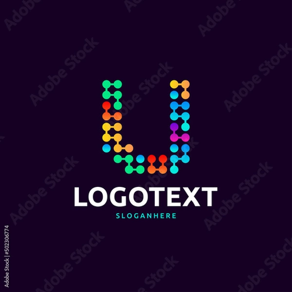 Fototapeta letter U logo