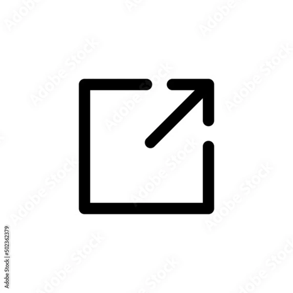 Obraz Open page arrow vector icon