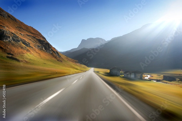 Obraz Alpine road, Switzerland, Julia path