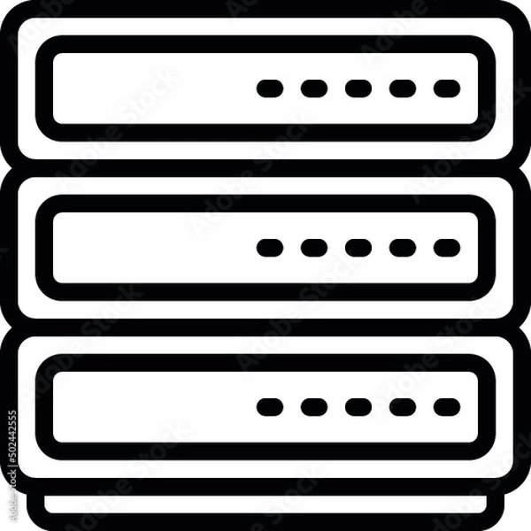 Fototapeta Server Stack Icon