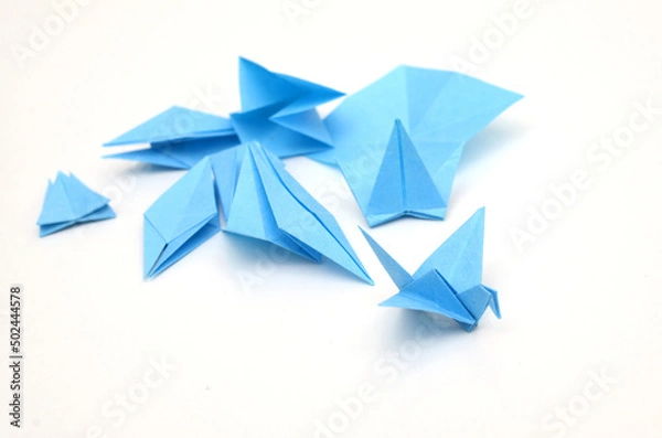 Obraz Making origami paper bird