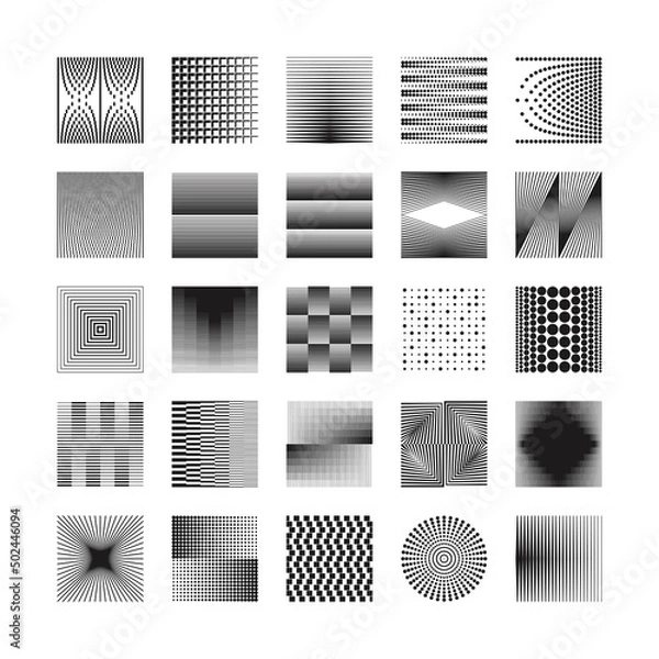 Fototapeta Abstract Minimalist Vector Graphics With Digital Transition Effect Inspired by Brutalist Style
