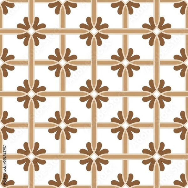 Fototapeta Seamless floral pattern
