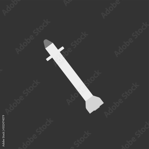 Obraz rocket on a black background, vector
