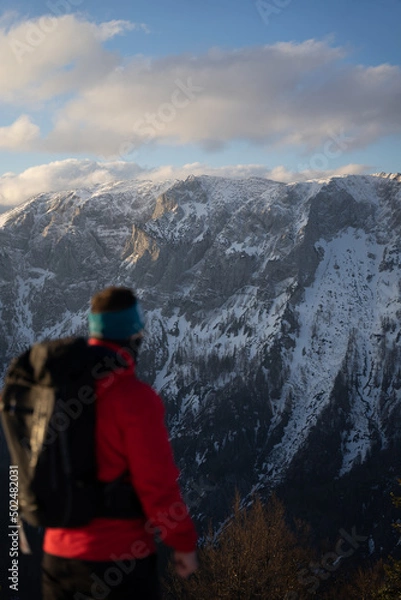 Obraz Bergmassiv mit Schnee