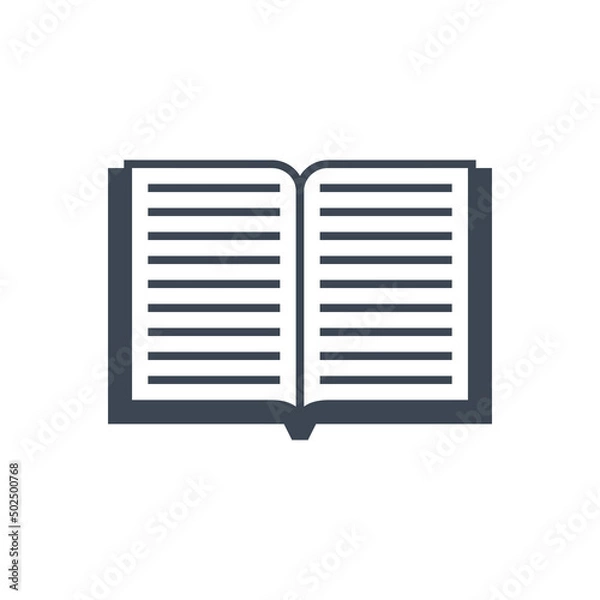 Obraz Book related vector glyph icon.