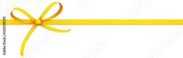 Obraz yellow colored ribbon bow