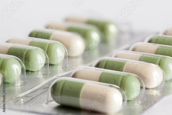 Fototapeta GELLULES VERTES ET BLANCHES