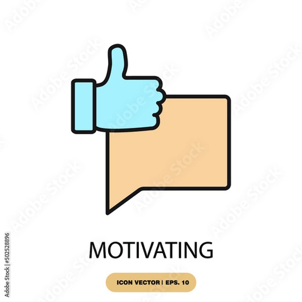 Fototapeta motivating icons  symbol vector elements for infographic web