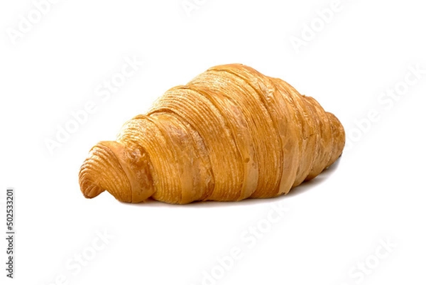 Fototapeta Plain Croissant, a classic crescent-shaped croissant. isolated on a white background.