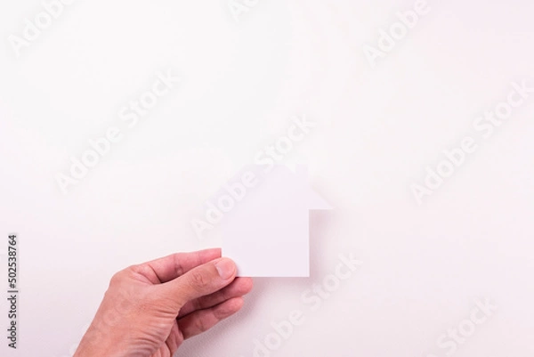 Fototapeta white house hold on white