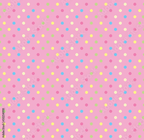Obraz pink dotted pastel pattern