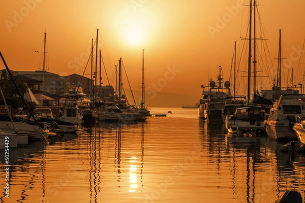Obraz Sunset over Gibraltar Harbour