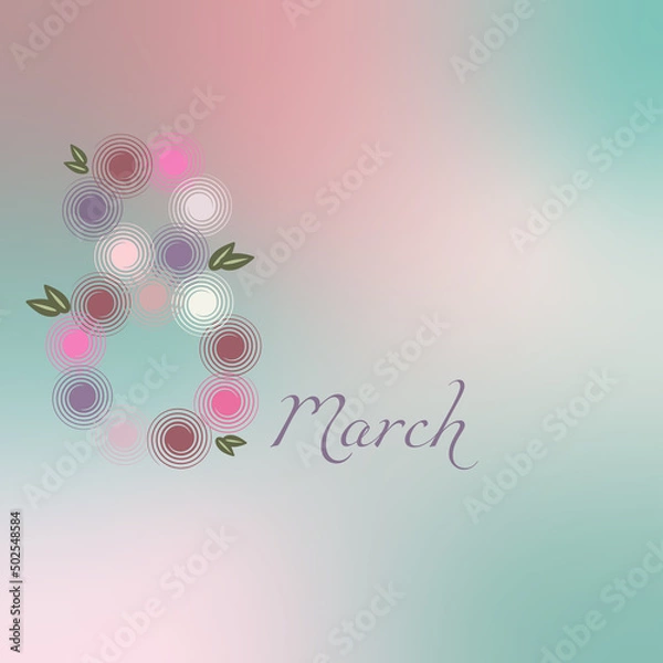 Obraz Postcard Women's day 8 march