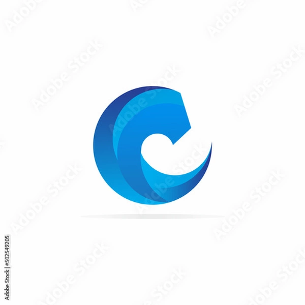Fototapeta C letter mark icon logo design