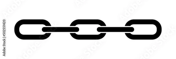 Fototapeta Simple Chain Icon. Vector Image.