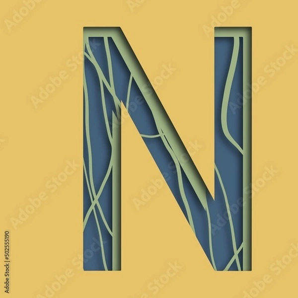 Obraz alphabet letter n