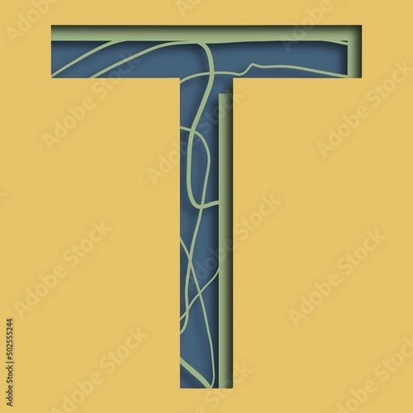 Obraz alphabet letter t