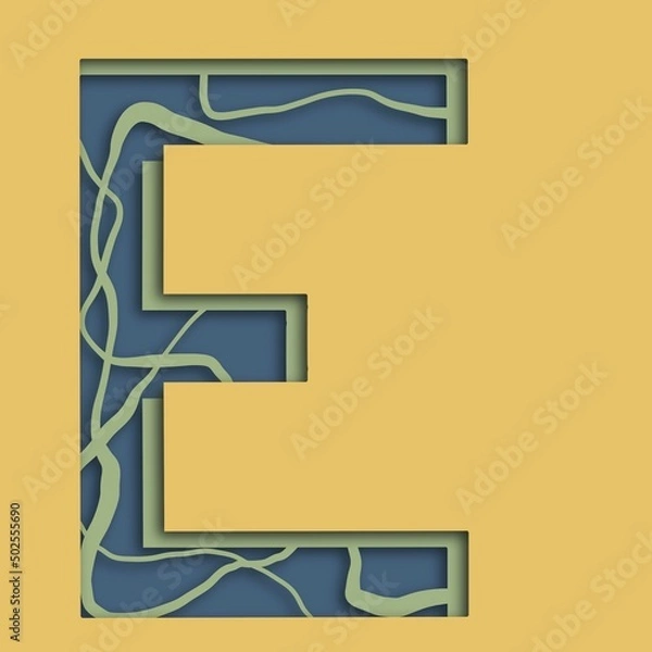 Obraz alphabet letter e