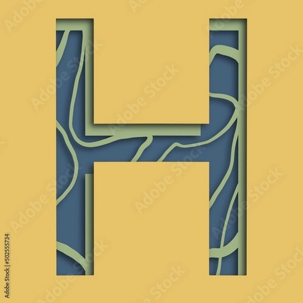 Obraz alphabet letter h