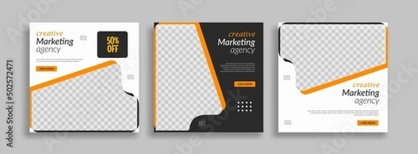 Obraz Set business sosial media post template design vector 