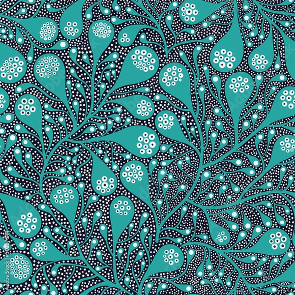 Fototapeta Abstract seamless floral pattern