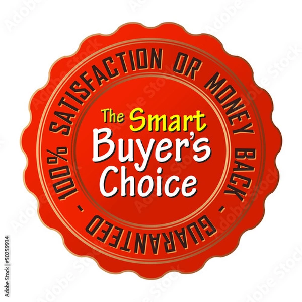 Obraz Smart buyer's choice - 100% Satisfaction or Money Back, vector