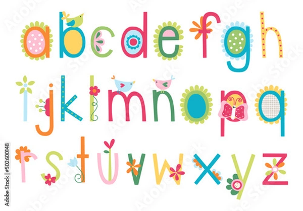 Fototapeta Spring Alphabet Font