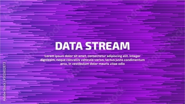 Obraz Abstract purple big data flow stream visualization